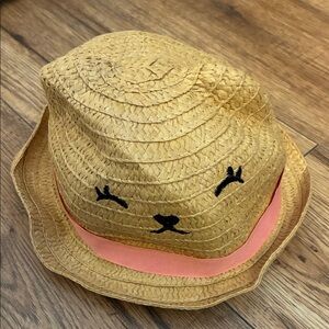 Cute Straw Hat with Pink Band